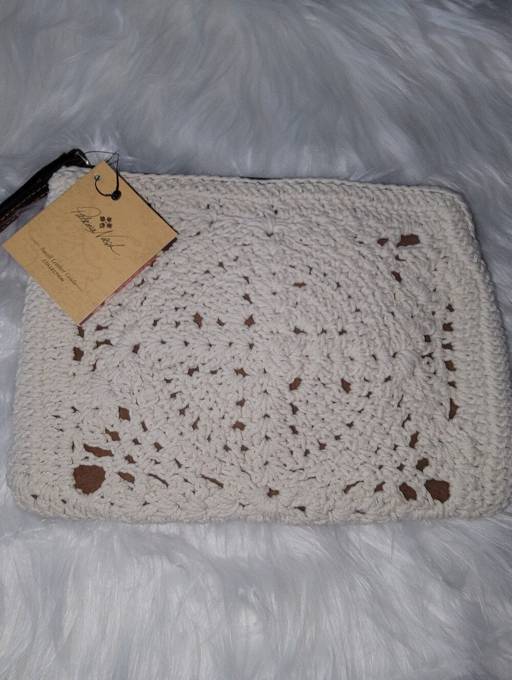 Patricia Nash Crochet Leather Cassini Wristlet